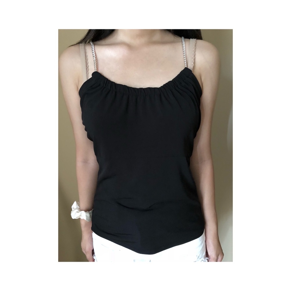 MK Black Tank with Chain Straps